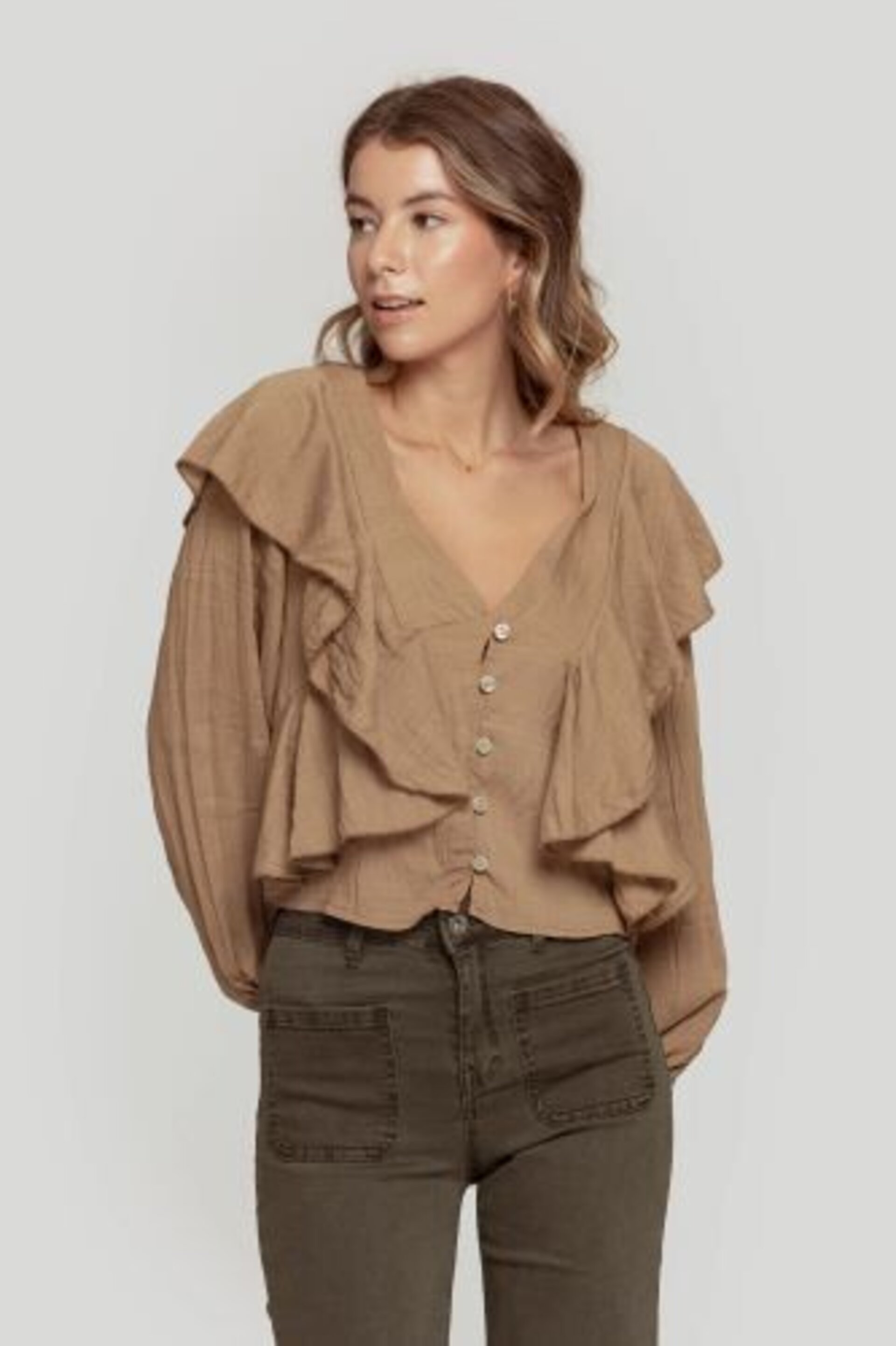 BLUSA VOLANTES MUJER - 8