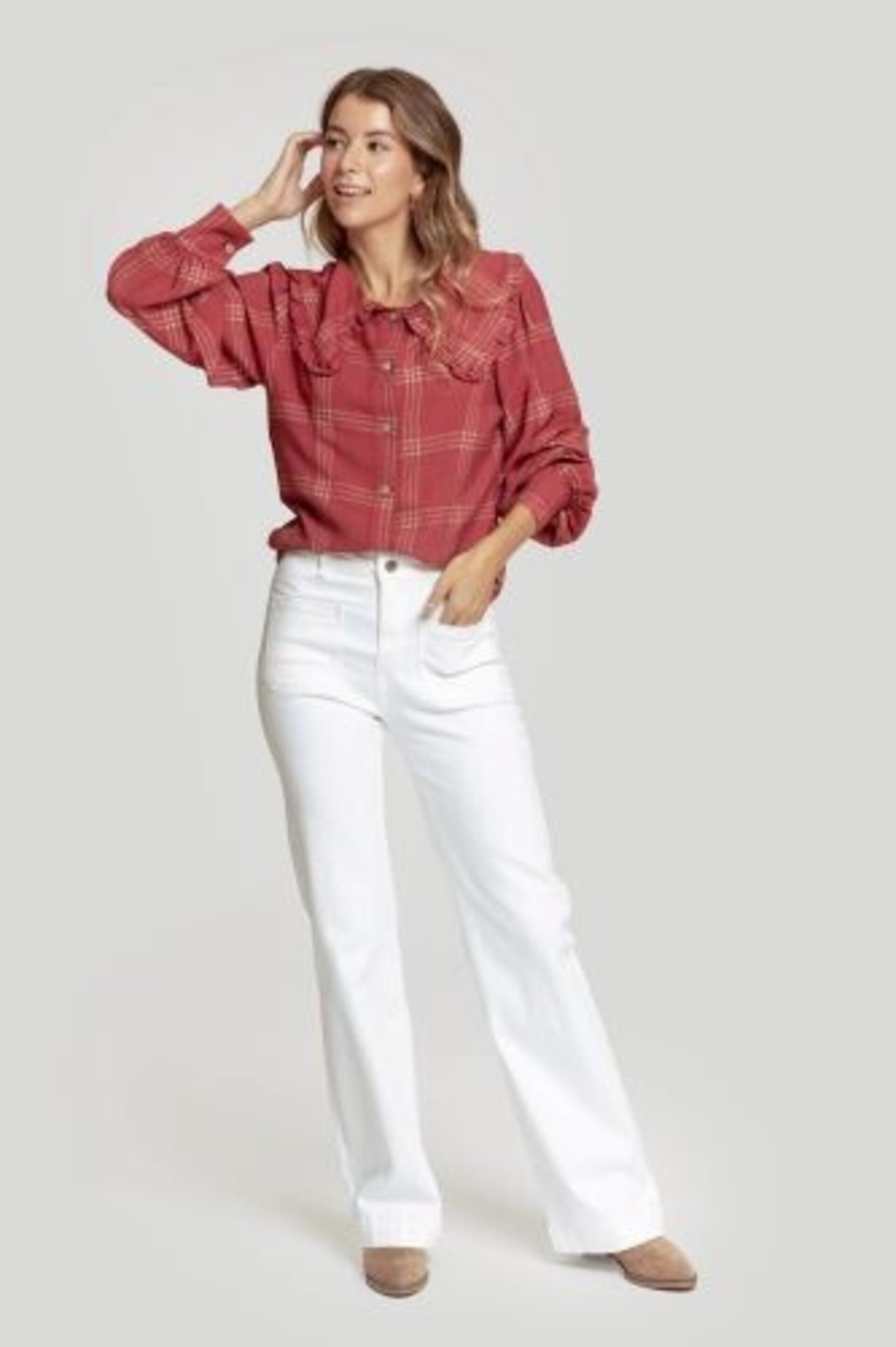BLUSA CUADROS MUJER - 3