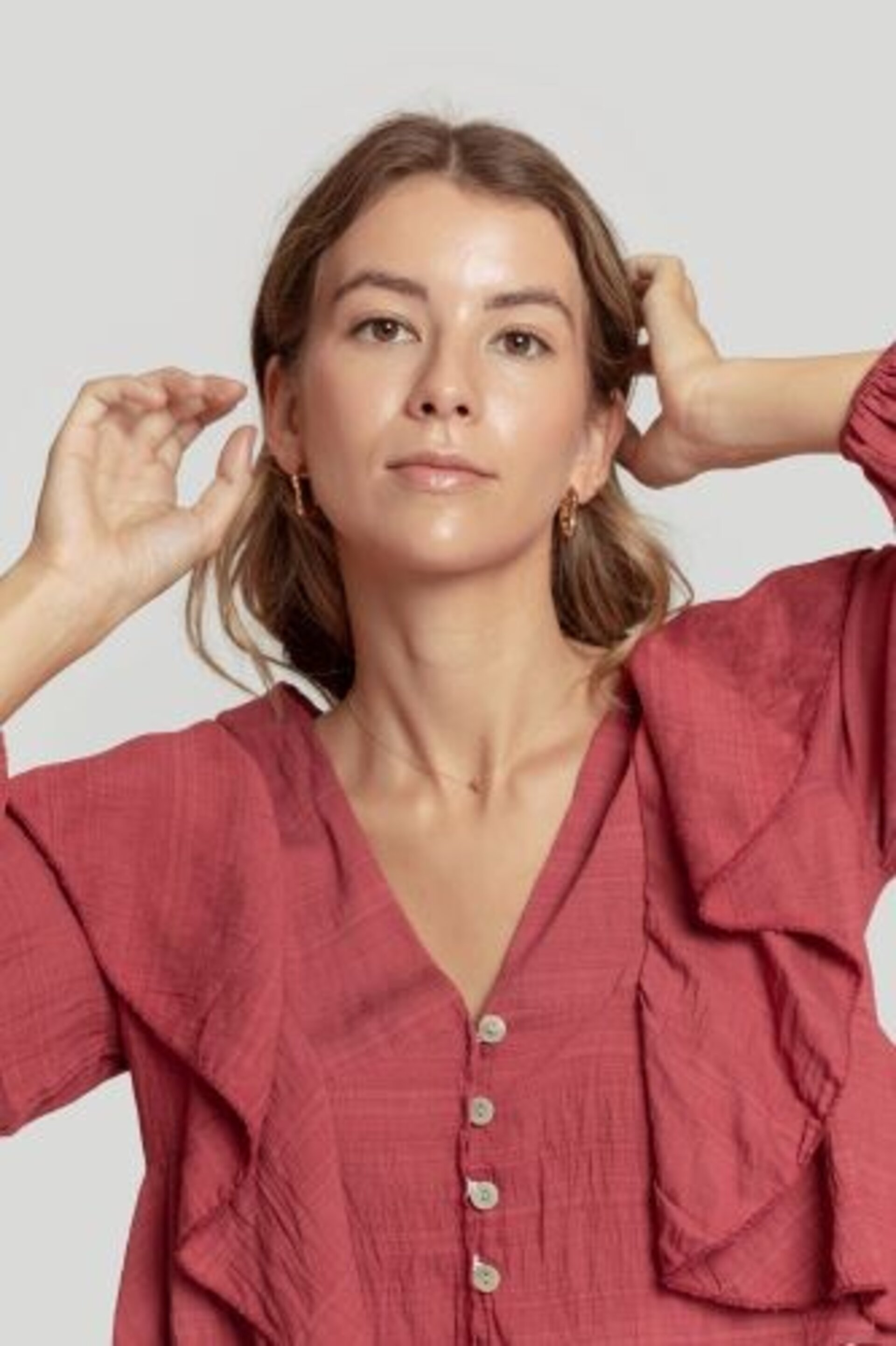BLUSA VOLANTES MUJER - 5