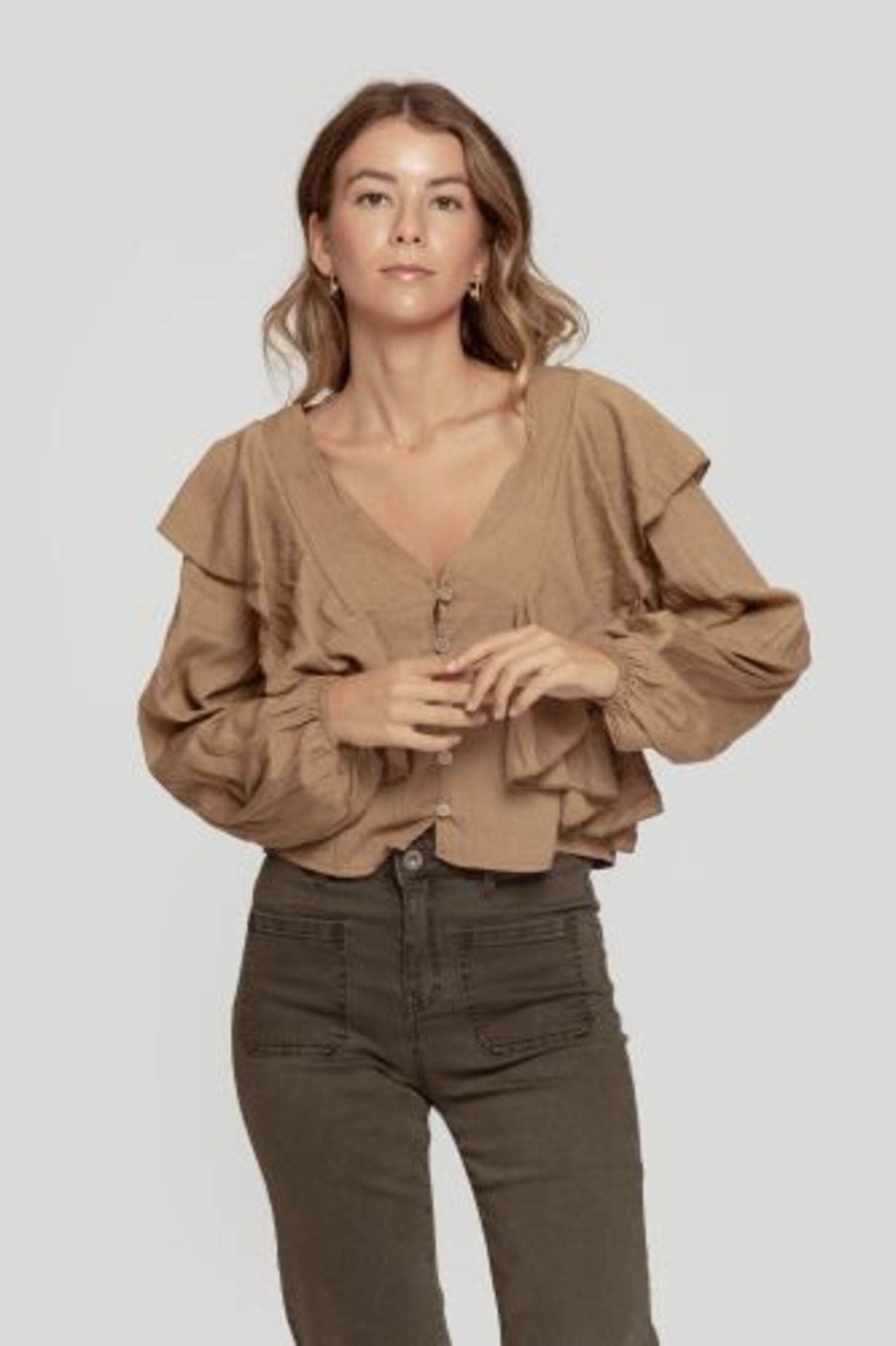 BLUSA VOLANTES MUJER - 6